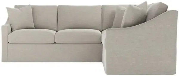 Avery Dove Performance Slipcovered Corner Sectional - Left End - 111"