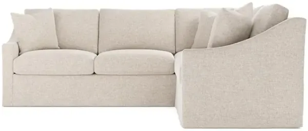 Avery Straw Performance Slipcovered Corner Sectional - Left End - 111"
