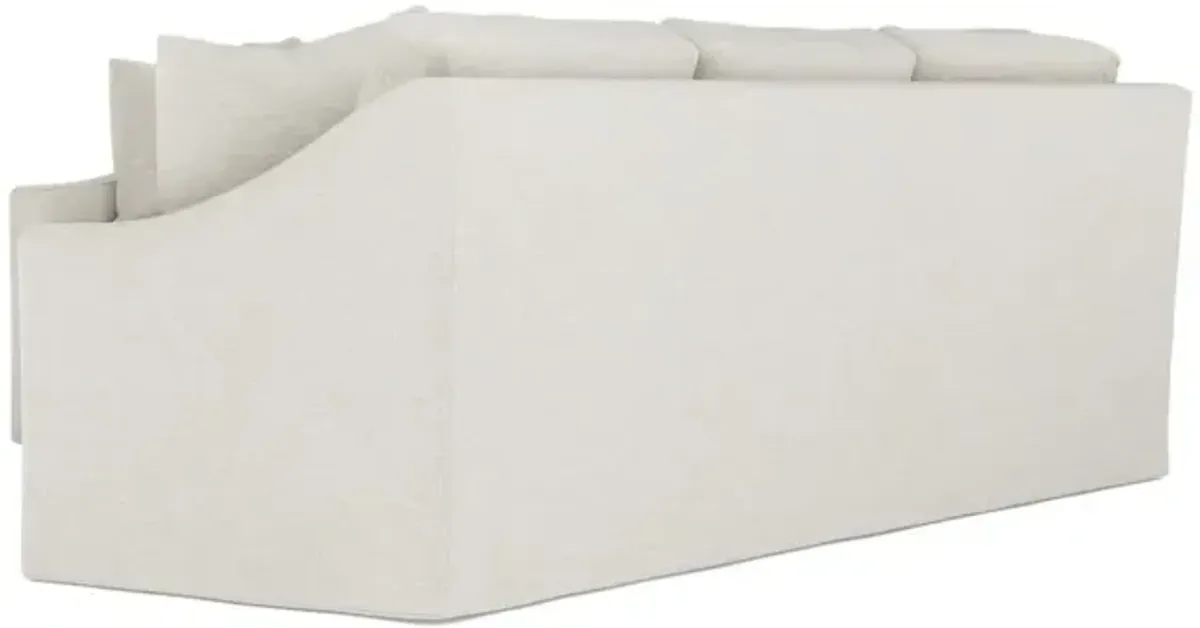 Avery Sea Salt Performance Slipcovered Corner Sectional - Left End - 111"