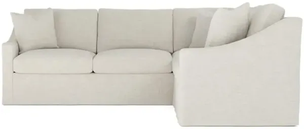 Avery Sea Salt Performance Slipcovered Corner Sectional - Left End - 111"