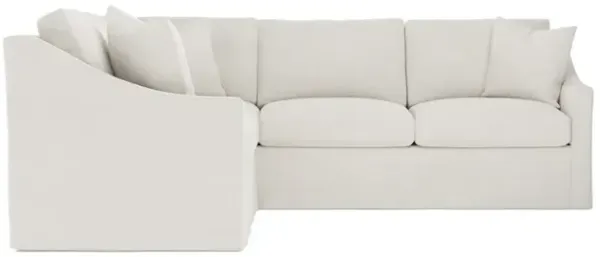 Avery Pearl Slipcovered Corner Sectional - Right End - 111"