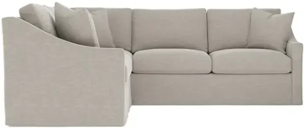 Avery Dove Performance Slipcovered Corner Sectional - Right End - 111"