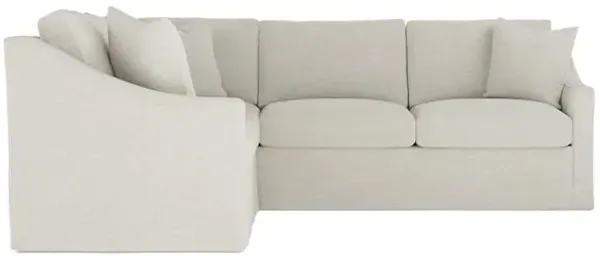 Avery Sea Salt Performance Slipcovered Corner Sectional - Right End - 111"