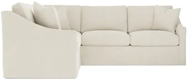 Avery Vanilla Slipcovered Corner Sectional - Right End - 111"
