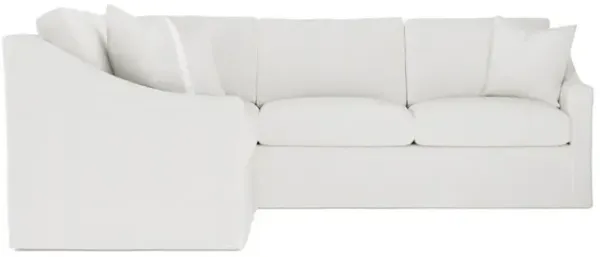 Avery Snow Performance Slipcovered Corner Sectional - Right End - 111"