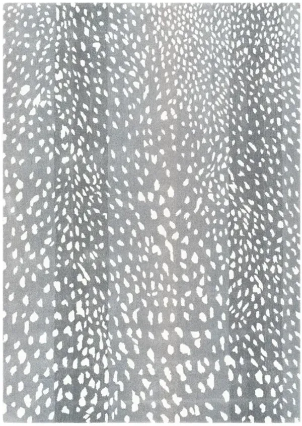 Eleanor Modern Classic Grey Wool Animal Patterned Rug - Sample