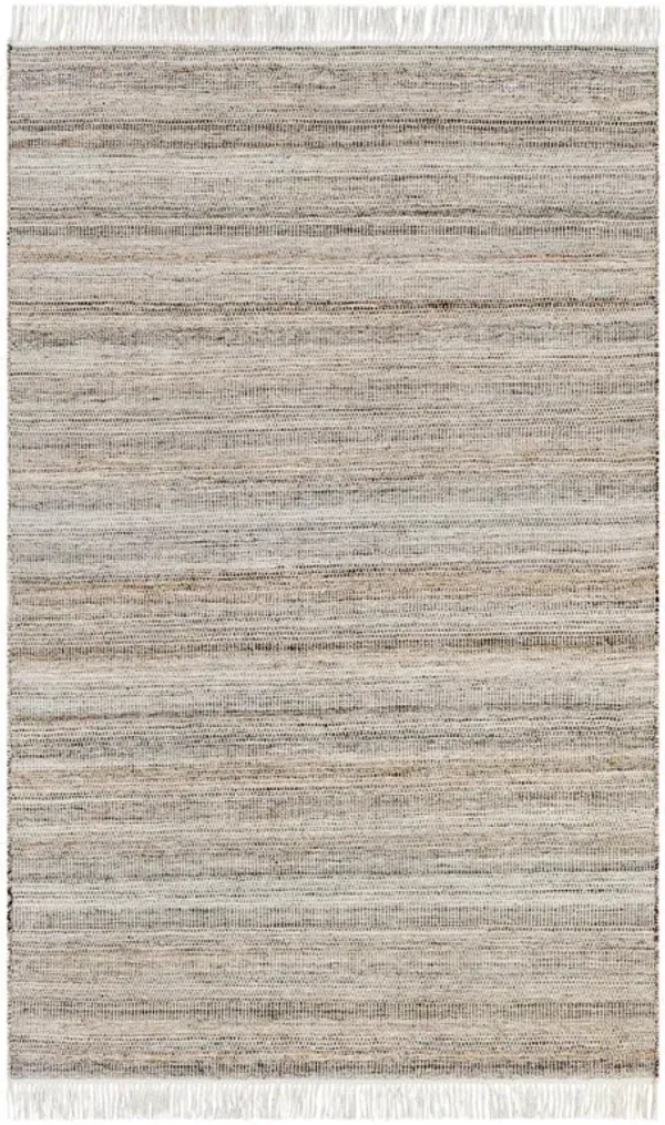 Liliput Coastal Beach Brown Striped Patterned Indoor Outdoor Rug - Sample
