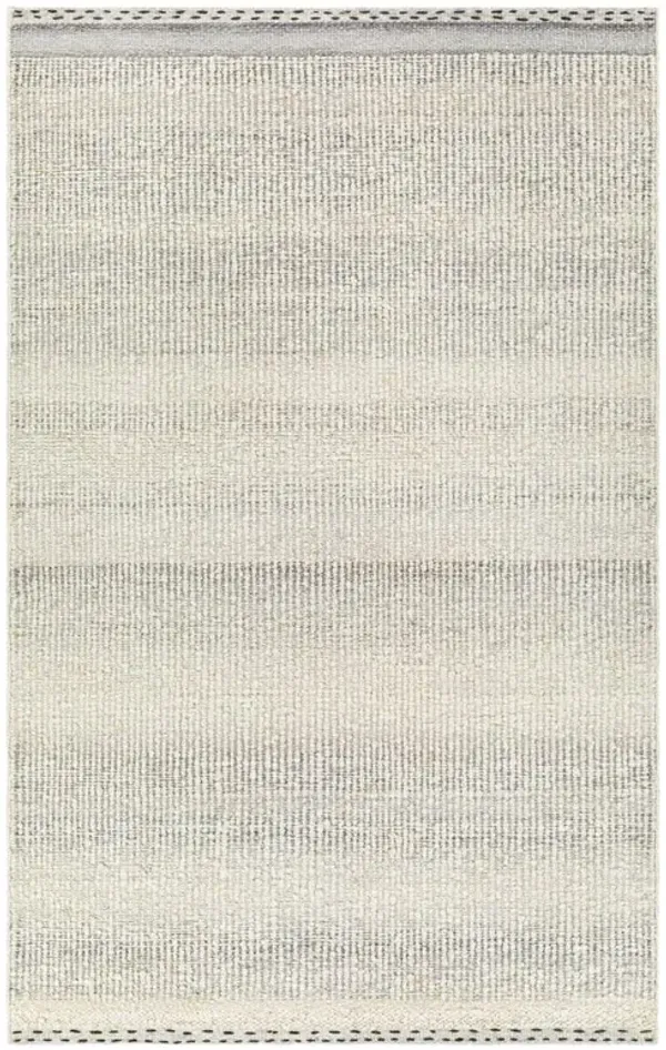 Shiloh Coastal Beach Grey Wool Striated Rug - Sample
