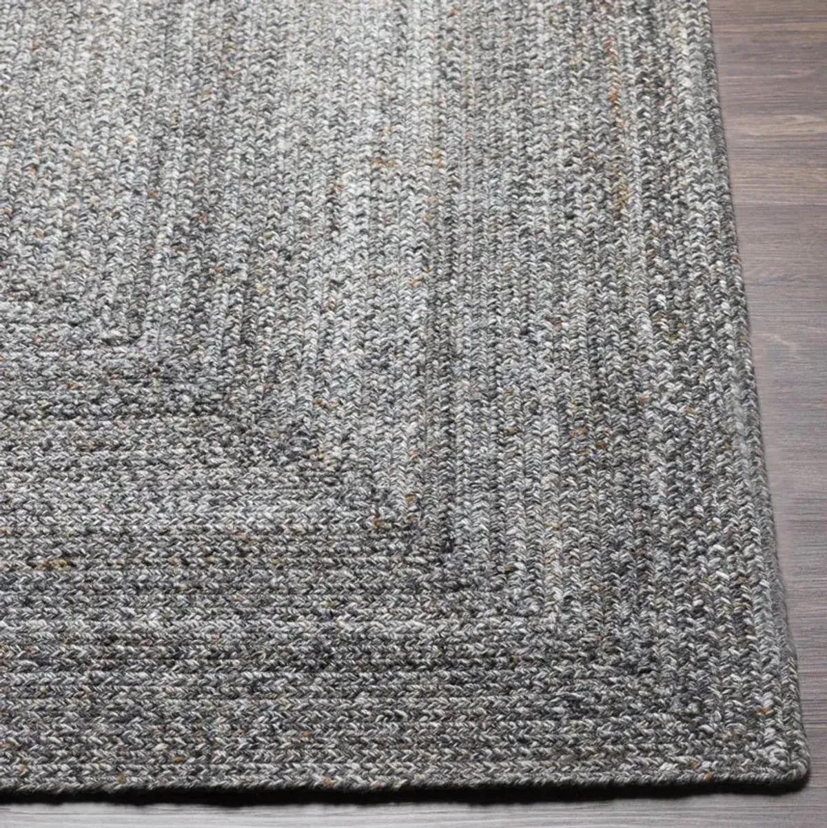 Ali Modern Classic Dark Grey Textured Solid Rug - Sample