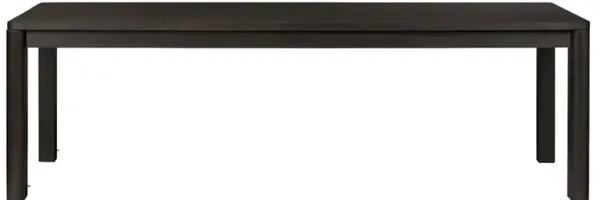 Slade Rustic Lodge Black Oak Rectangular Extendable Dining Table - 96-116"