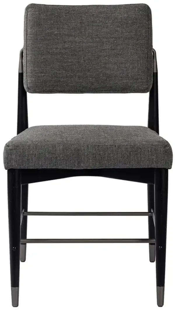 Eli Modern Classic Grey Performance Oak Wood Dining Side Chair