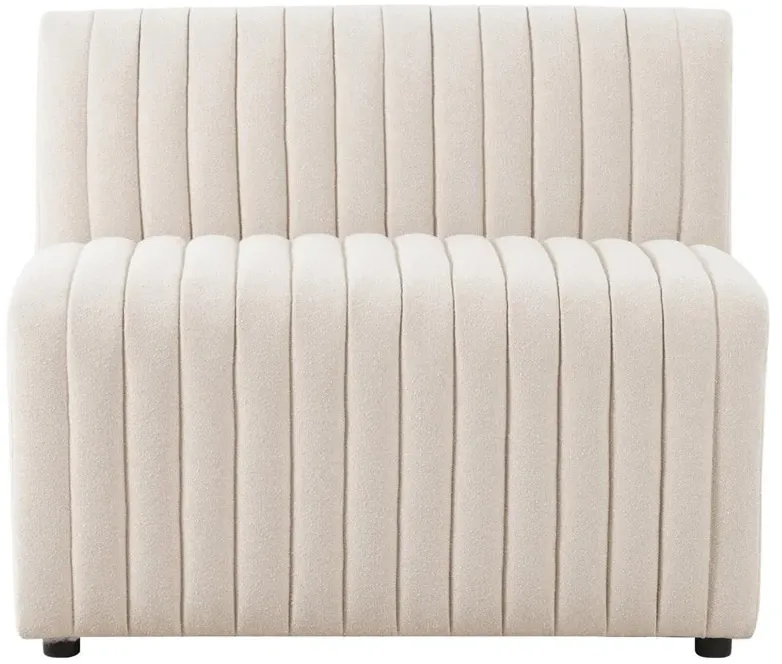 Leo Modern Classic Beige Performance Tufted Dining Bench - 38.5"