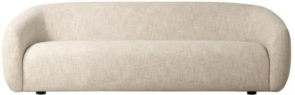 Cherry Modern Classic Cream Performance Curved Sofa - 100"