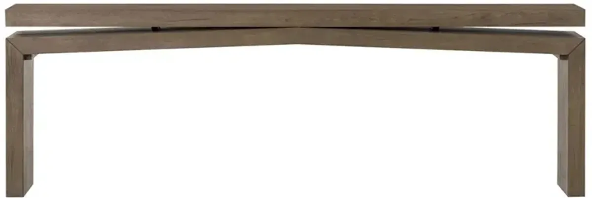Rayan Rustic Lodge Grey Oak Wood Console Table - Large