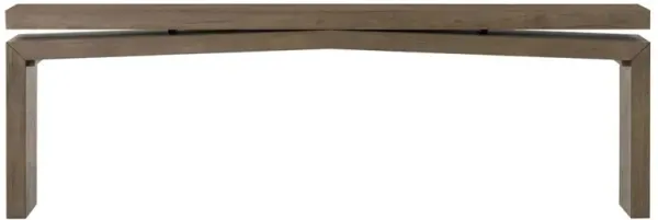 Rayan Rustic Lodge Grey Oak Wood Console Table - Large