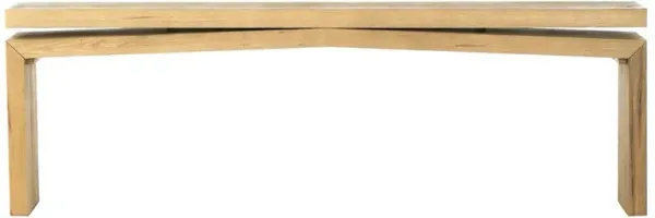 Rayan Rustic Lodge Worn Brown Oak Wood Console Table - Large