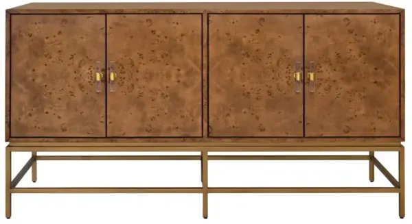 Worlds Away Ariel Modern Classic Dark Burl Wood Buffet