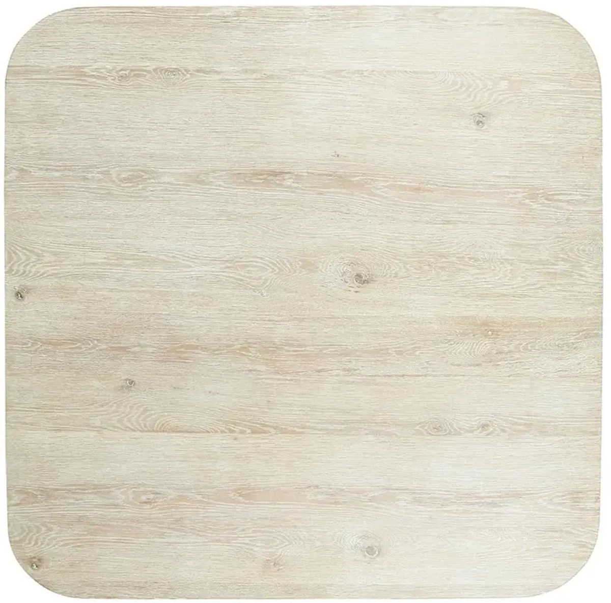 Velle Coastal Beach White Wash Wood Square Dining Table - 60"