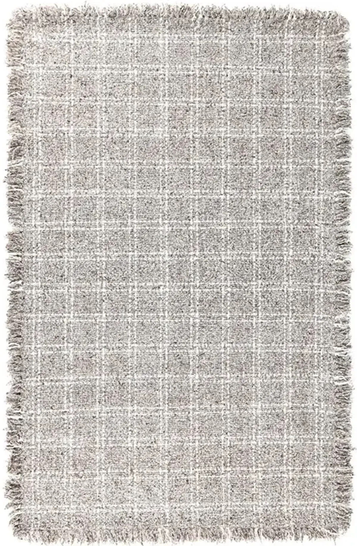 Belinda Modern Classic Natural Grey Wool Patterned Rug - 10'x14'