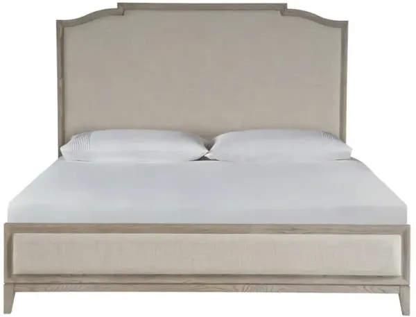 Chelle French Country Beige Panel Oak Wood Bed - King