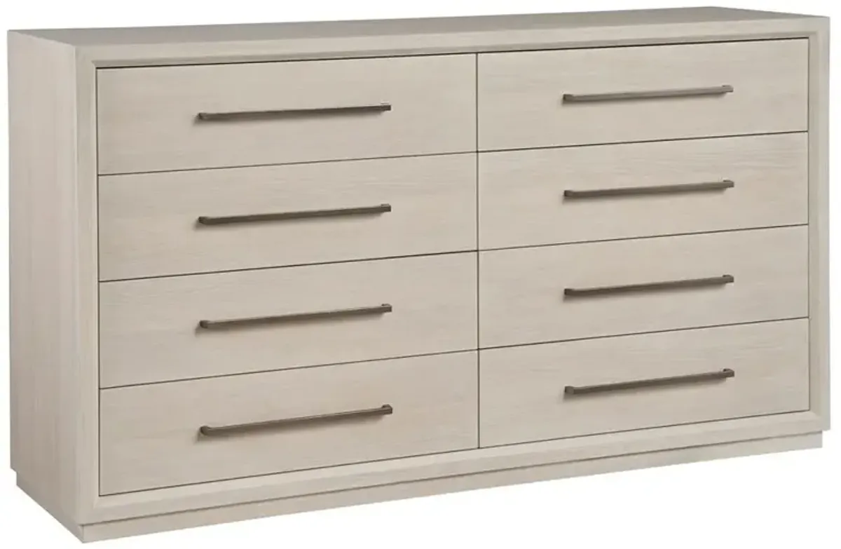 Hubbard Modern Classic White Oak Wood Double Dresser