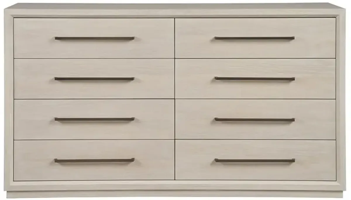 Hubbard Modern Classic White Oak Wood Double Dresser