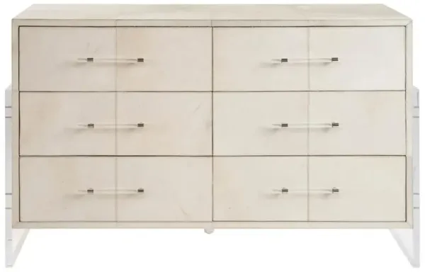 Harrell Modern Classic Grey Hair On Hide Double Dresser