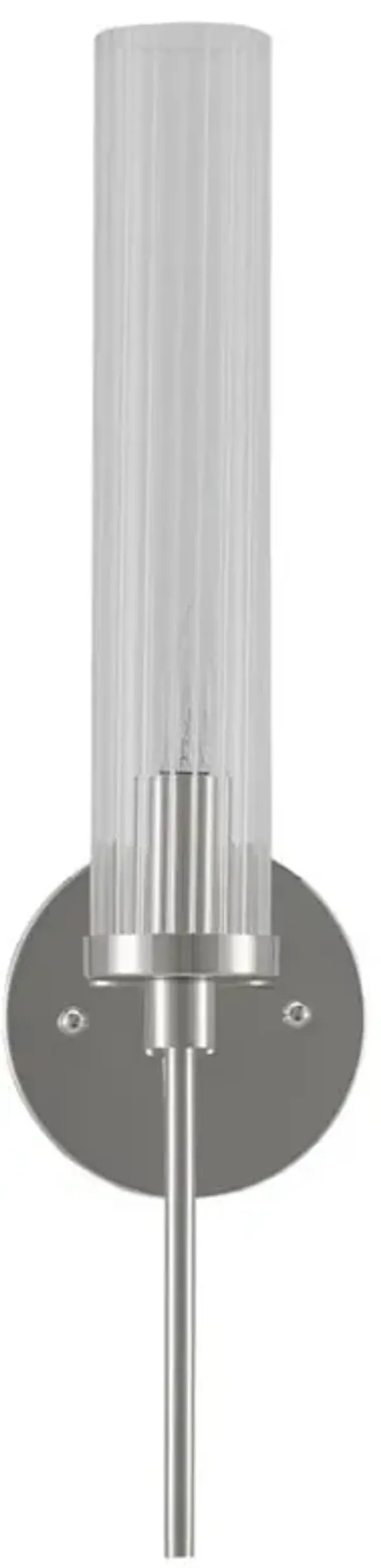 Sondra Mid Century Modern Polished Nickel Wallchiere Sconce