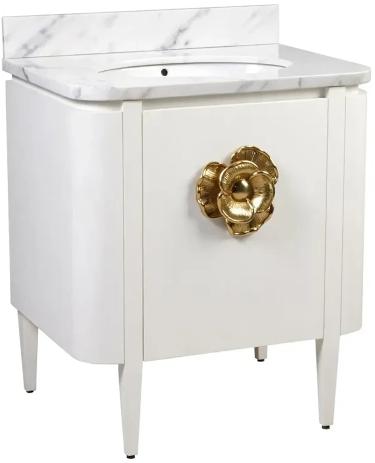 Sazana Modern Classic Carrara Marble White Oak Vanity Sink - 30"