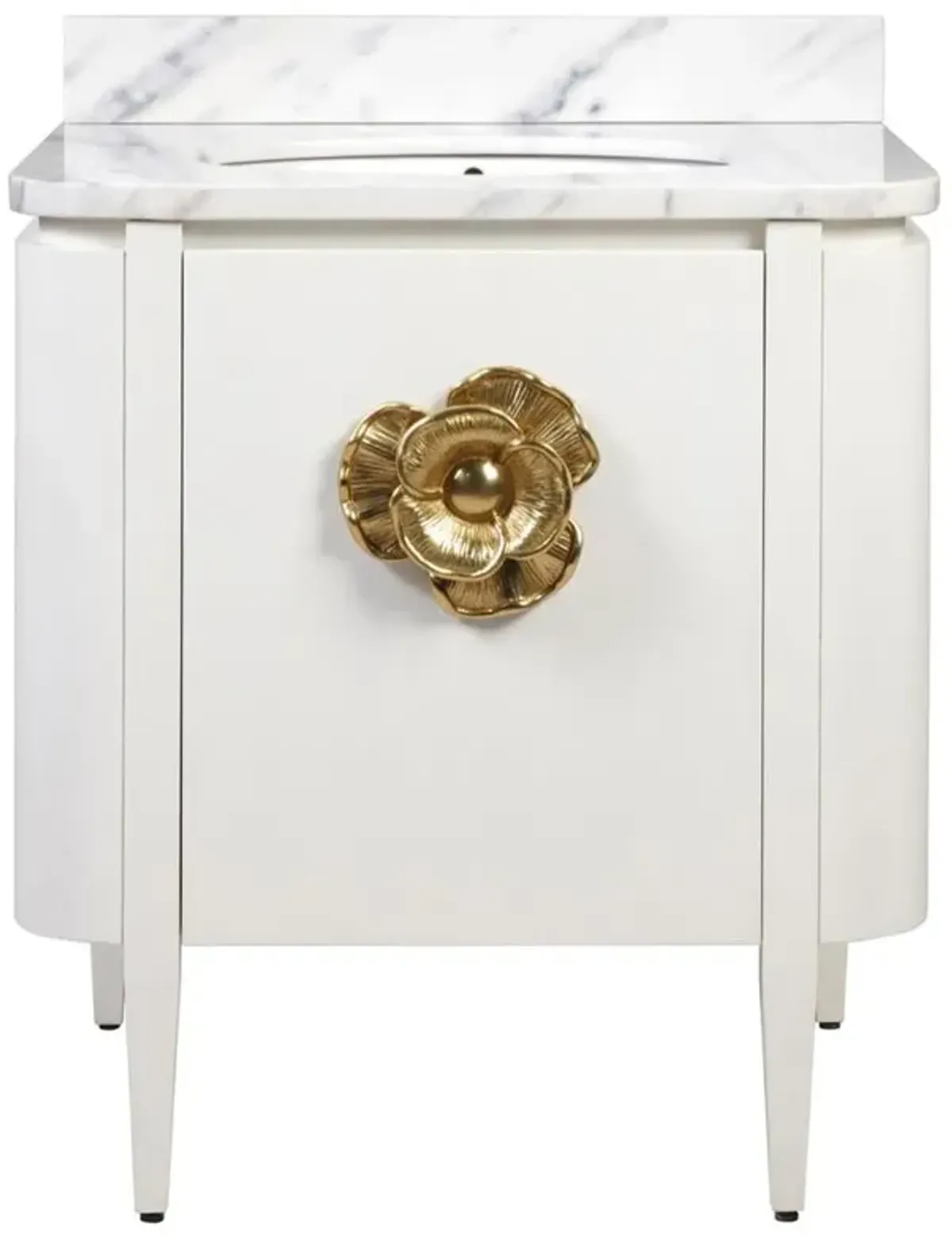 Sazana Modern Classic Carrara Marble White Oak Vanity Sink - 30"