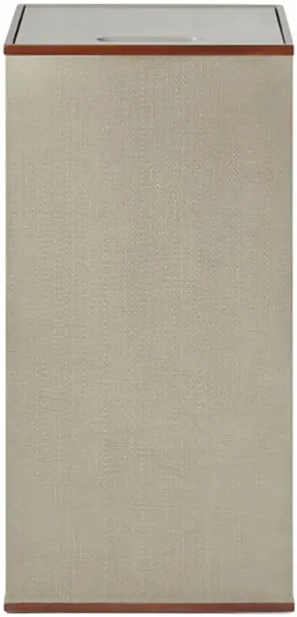 Pigeon and Poodle Raleigh Modern Seal Grey Faux Raffia Square Hamper