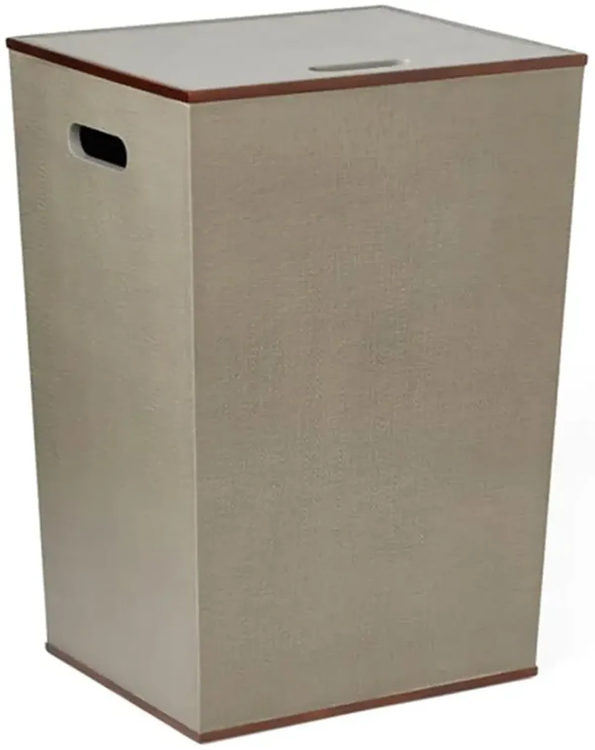 Pigeon and Poodle Raleigh Modern Seal Grey Faux Raffia Rectangular Hamper