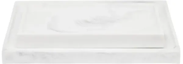 Pigeon and Poodle Parma Modern Classic White Resin Tray - Set of 2