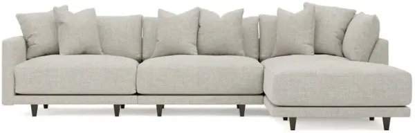 Toulouse Fog Modular 4-Piece Chaise Sectional - Right Chaise - 129"