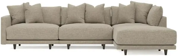 Toulouse Sand Modular 4-Piece Chaise Sectional - Right Chaise - 129"