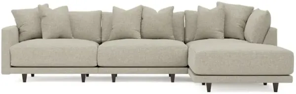 Toulouse Baby Fawn Performance Modular 4-Piece Chaise Sectional - Right Chaise - 129"