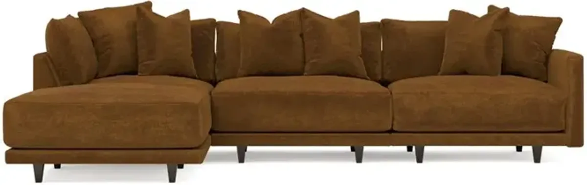 Toulouse Amber Modular 4-Piece Chaise Sectional - Left Chaise - 129"