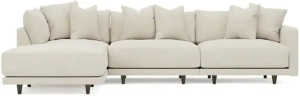 Toulouse Vanilla Modular 4-Piece Chaise Sectional - Left Chaise - 129"