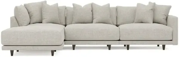 Toulouse Fog Modular 4-Piece Chaise Sectional - Left Chaise - 129"