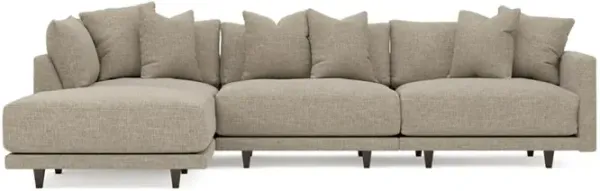 Toulouse Sand Modular 4-Piece Chaise Sectional - Left Chaise - 129"