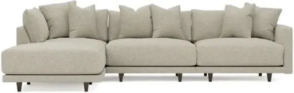 Toulouse Baby Fawn Performance Modular 4-Piece Chaise Sectional - Left Chaise - 129"