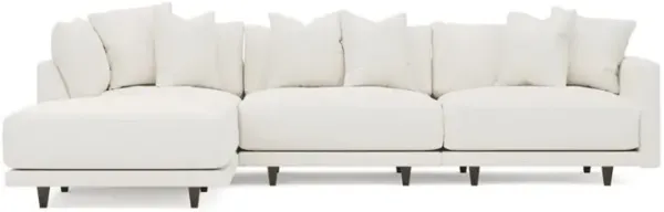 Toulouse Canvas Performance Modular 4-Piece Chaise Sectional - Left Chaise - 129"