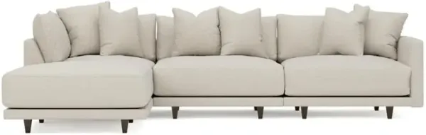 Toulouse Biscuit Performance Modular 4-Piece Chaise Sectional - Left Chaise - 129"