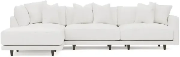 Toulouse Swan Performance Modular 4-Piece Chaise Sectional - Left Chaise - 129"