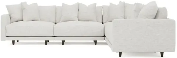 Toulouse Heathered Ivory Performance Modular 5-Piece Corner Sectional - 129"