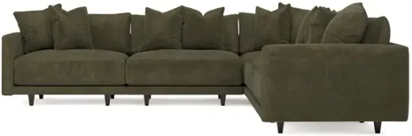 Toulouse Tuscan Olive Modular 5-Piece Corner Sectional - 129"
