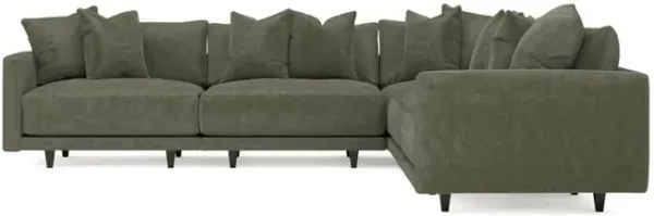 Toulouse Sage Green Modular 5-Piece Corner Sectional - 129"