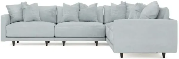 Toulouse Pale Blue Modular 5-Piece Corner Sectional - 129"