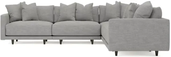 Toulouse Nickel Performance Modular 5-Piece Corner Sectional - 129"