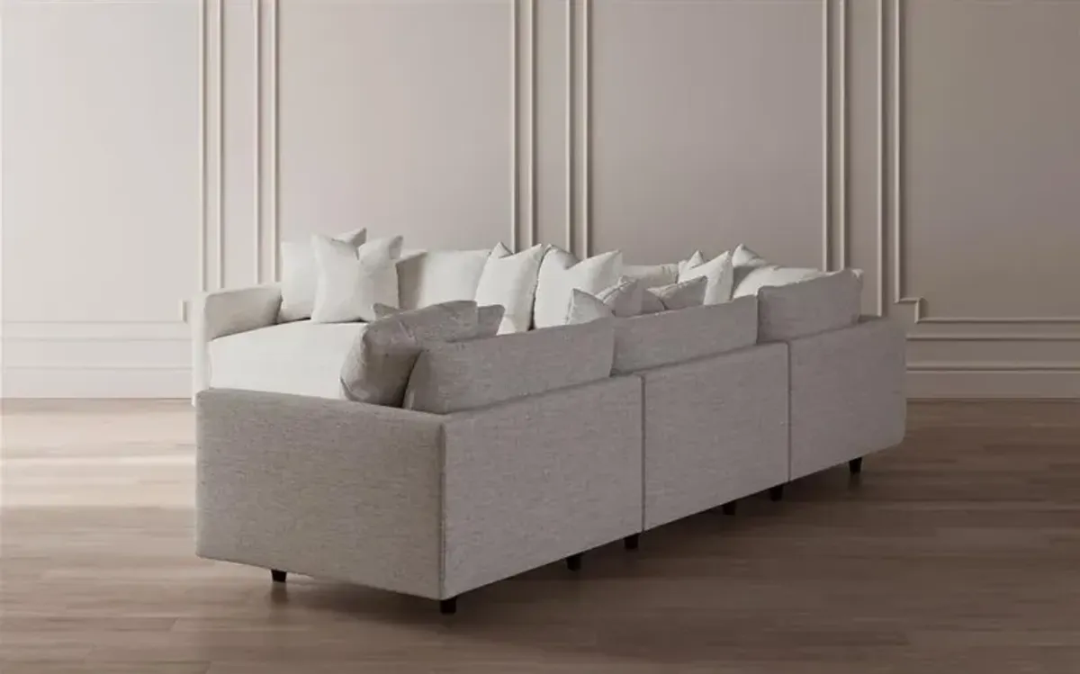 Toulouse Eggshell Blue Performance Modular 5-Piece Corner Sectional - 129"